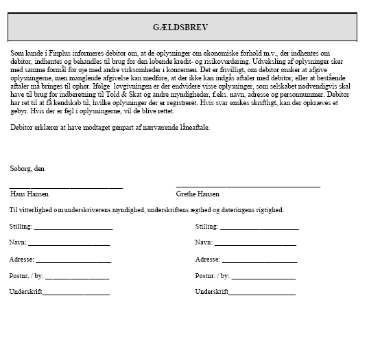 gældsbrev